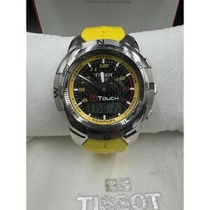 Tissot T-Touch NASCAR Special Edition Titanium Case Yellow Rubber Band with box
